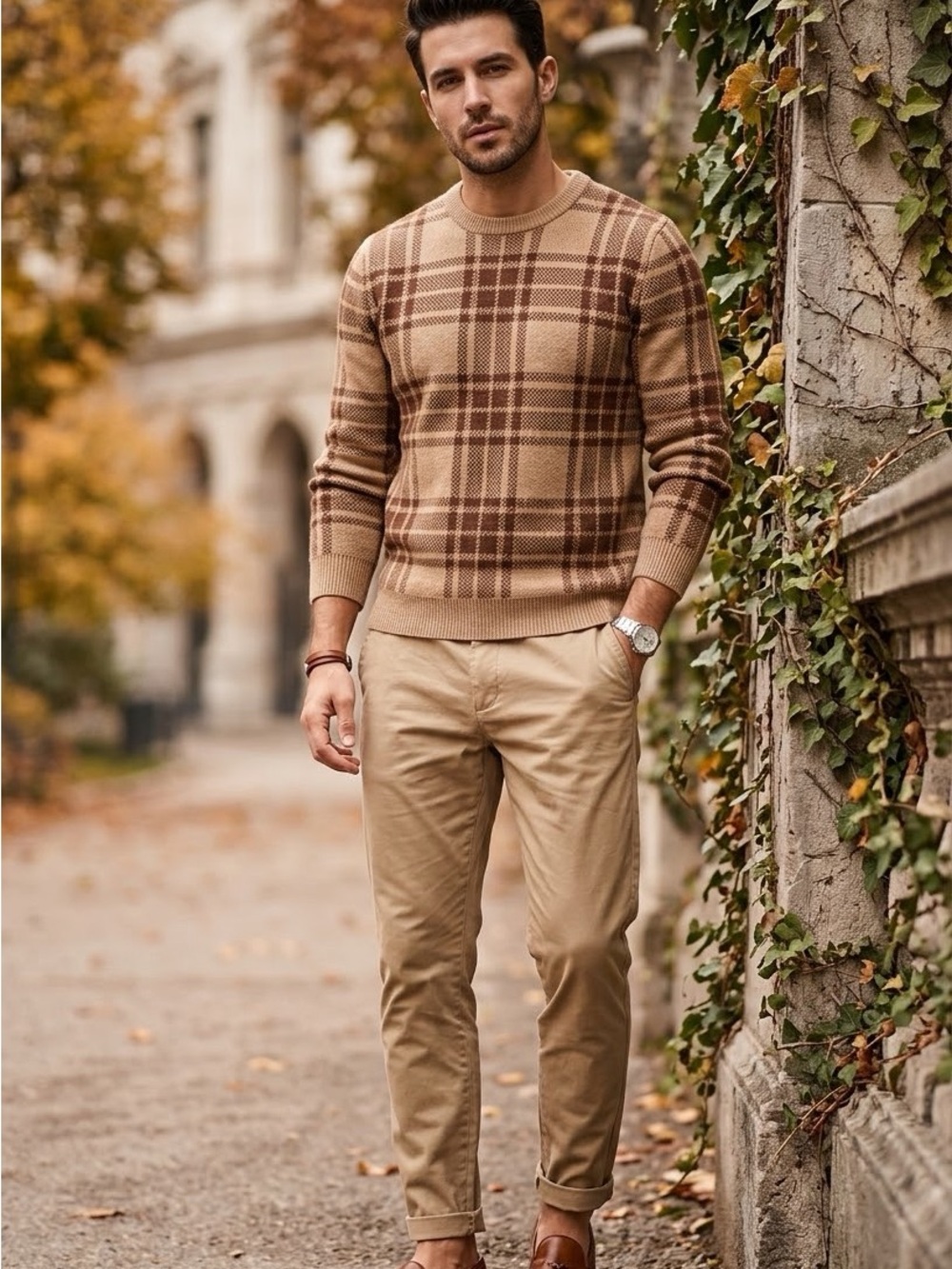 Zara Men's Khaki Slim Chinos - Light Beige